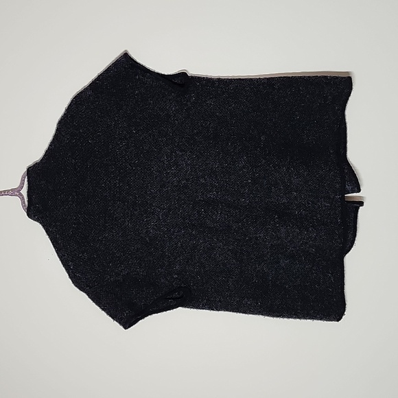 Eileen Fisher Alpaca Merino Wool Blend Dark Gray Short Sleeve Cardigan Sweater - Picture 9 of 9